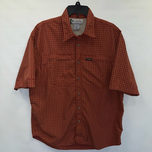 Columbia Shirt Mens Extra Large Multicolor Short Sleeve Vented Cotton Blend - Picture 1 of 15